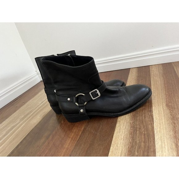 Country Road Shoes - Country Road All Leather Moto Ankle Boots Size 39